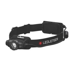 LED Head Torch Rechargeable Black Dimmable 500lm Compact Headlamp Adjustable