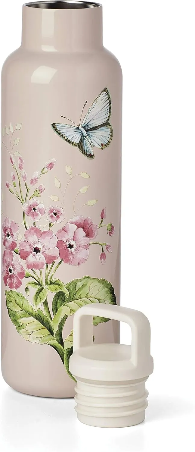Lenox 895748 Butterfly Meadow Pink Insulated Water Bottle