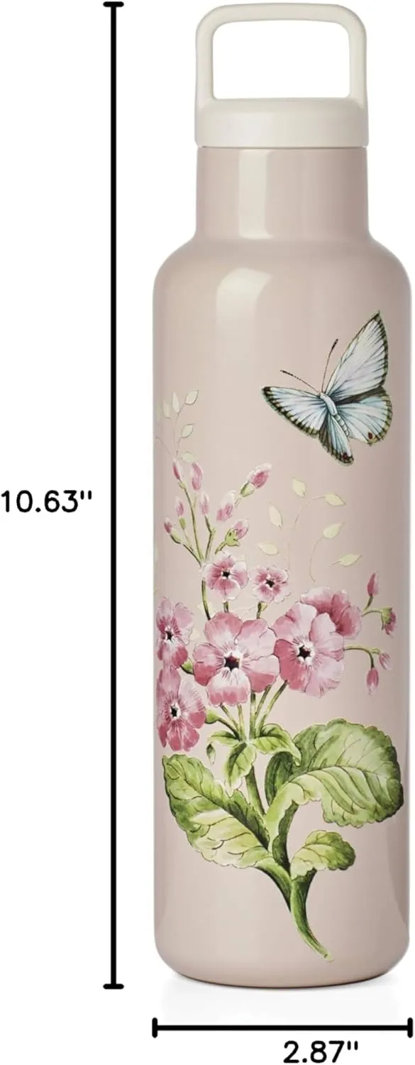 Lenox 895748 Butterfly Meadow Pink Insulated Water Bottle