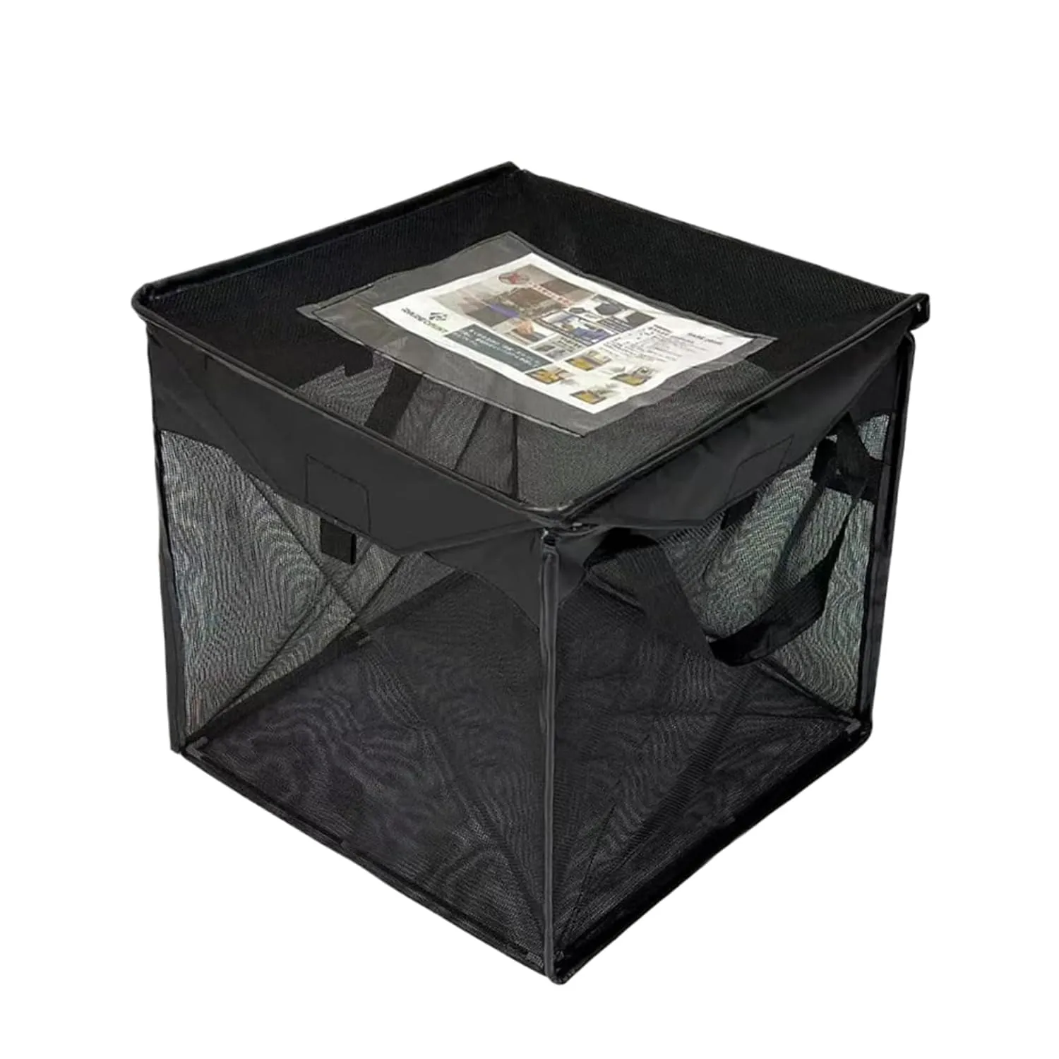 Lidded Waste Container - Folding Trash Basket, Garbage Holder | 125l Outdoor Bin for Kitchen Disposal, Room Tidy Use, Rv Travel Storage, Lawn Cleanup Gear, Camping Area Waste Management Tool