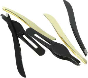LIFKOME 2 Sets Elegant Eyebrow Clip Tweezers Eyebrow Makeup Tool Women's Mini Tweezer for Travel
