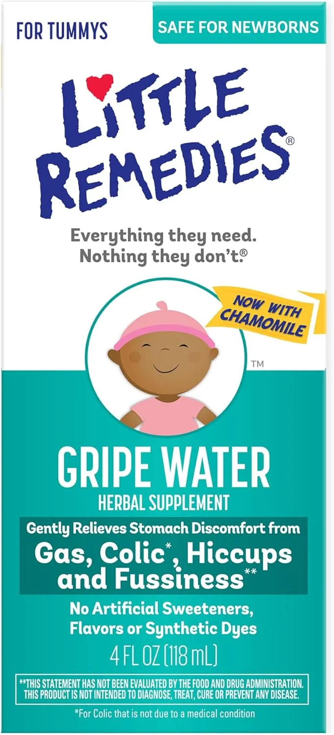 Little Remedies Fast Acting Gripe Water | 6 Pack | Plus 1 Bottle | 4 FL OZ Each