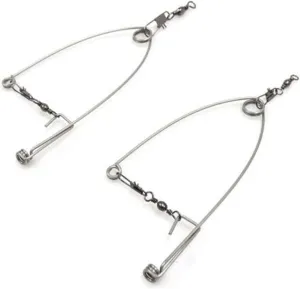 Liudan 5pcs Stainless Steel Hook Hook Trigge Spring Fishing Hook Setter Bait Bite Trigger Trigger Hook Catch Fish Automatically Fishing Hooks
