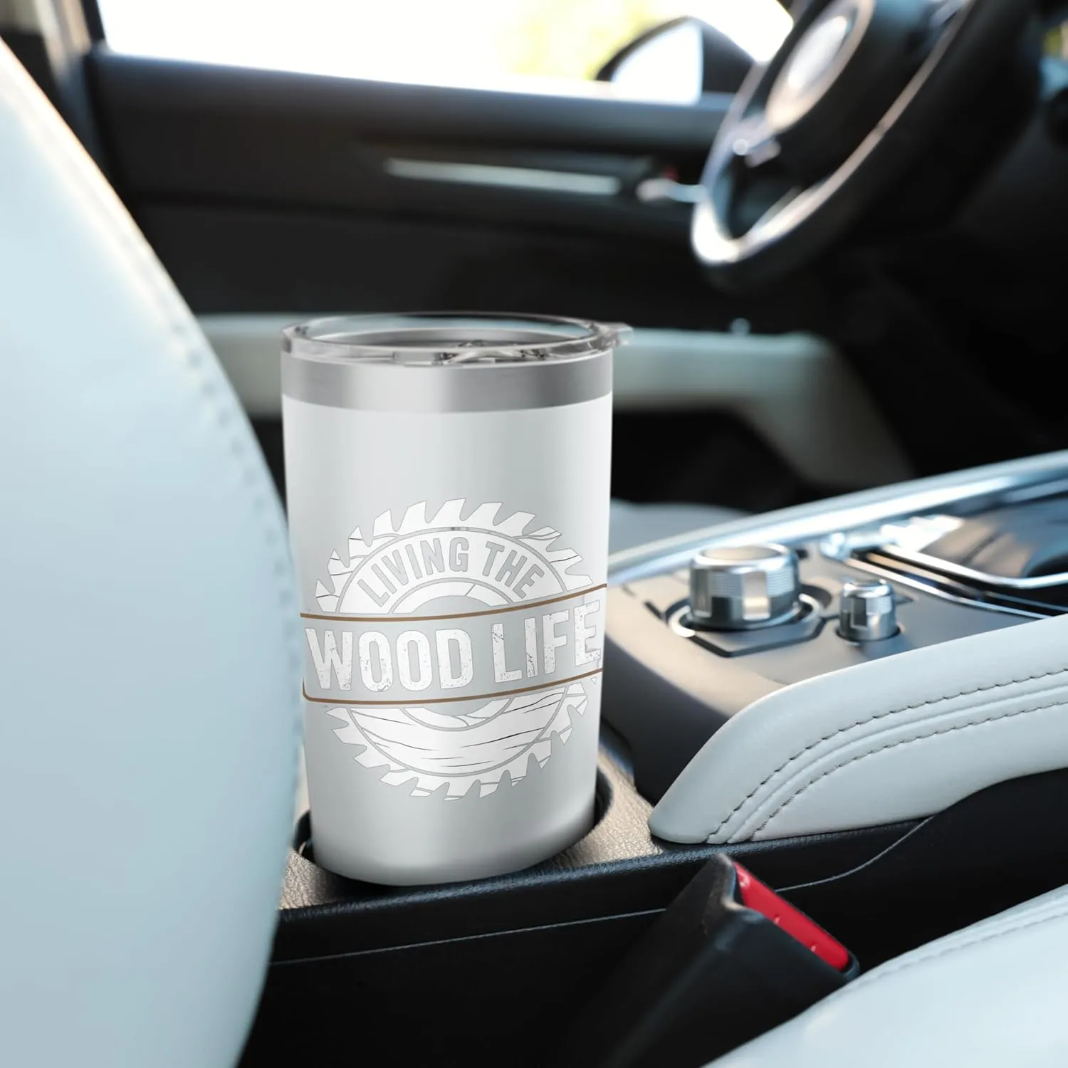 Living The Wood Life Woodworker Wood Carving Woodworking Stainless Steel Insulated Tumbler