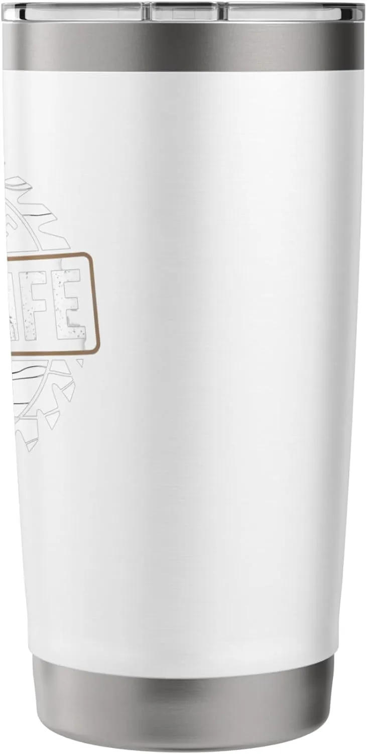 Living The Wood Life Woodworker Wood Carving Woodworking Stainless Steel Insulated Tumbler