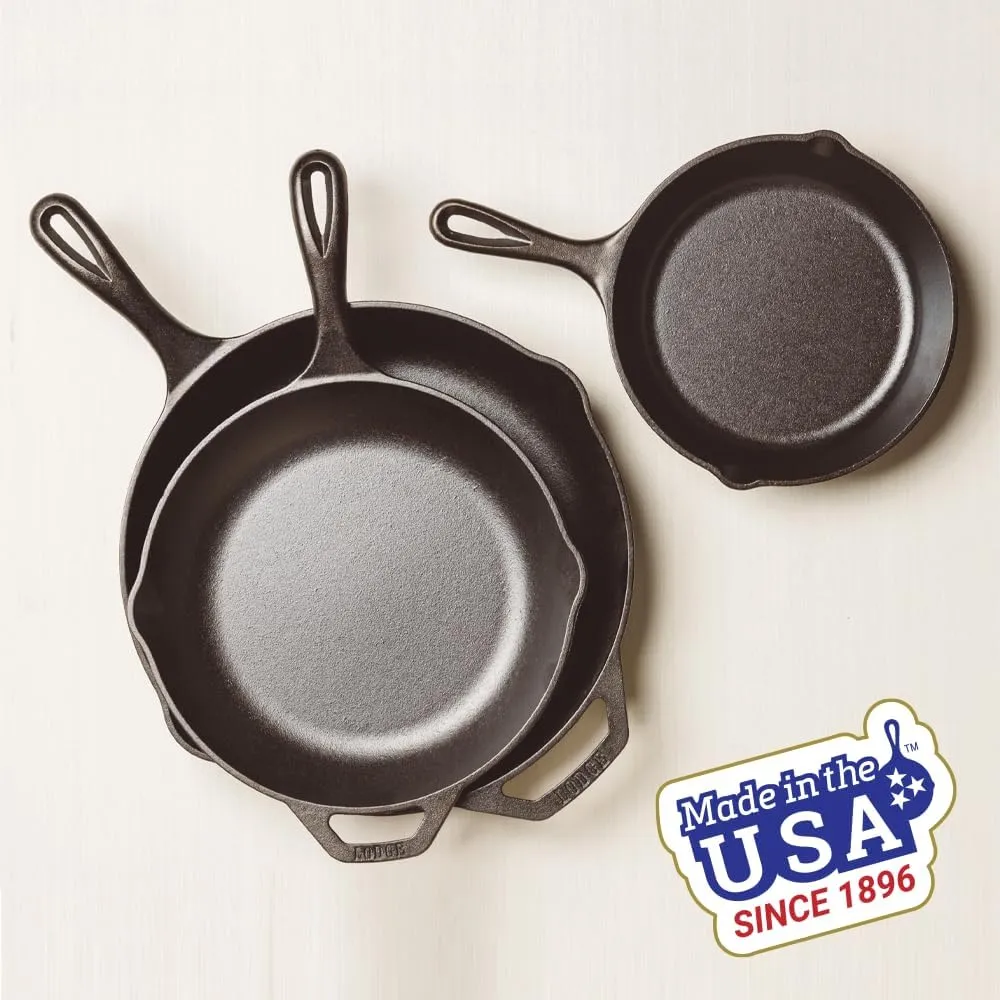 Lodge 15 Inch Cast Iron Pre-Seasoned Skillet – Signature Teardrop Handle - Use in the Oven, on the Stove, on the Grill, or Over a Campfire, Black