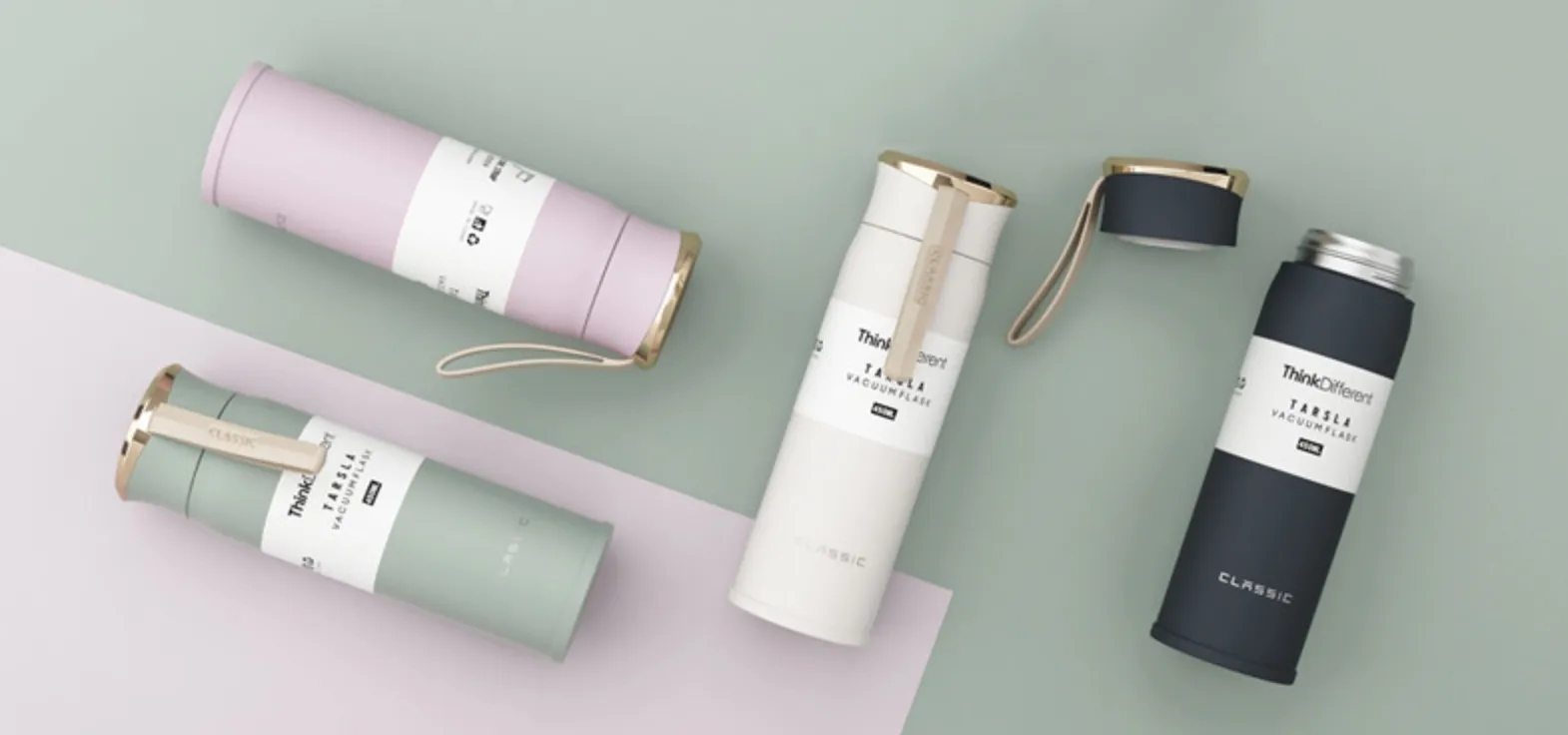 Luxury - Thermos Bottle 450ml Portable Insulated Cup 304 Stainless Steel Vacuum Flask (A Perfect Gift) Many Colours