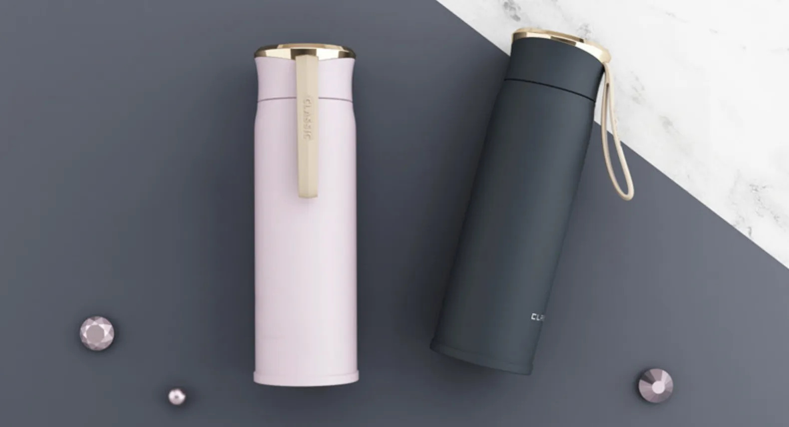 Luxury - Thermos Bottle 450ml Portable Insulated Cup 304 Stainless Steel Vacuum Flask (A Perfect Gift) Many Colours