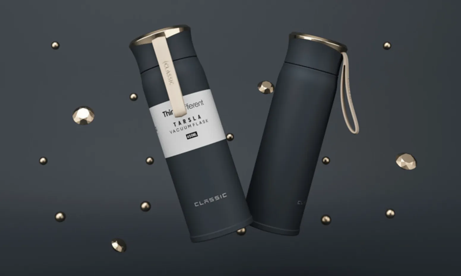 Luxury - Thermos Bottle 450ml Portable Insulated Cup 304 Stainless Steel Vacuum Flask (A Perfect Gift) Many Colours