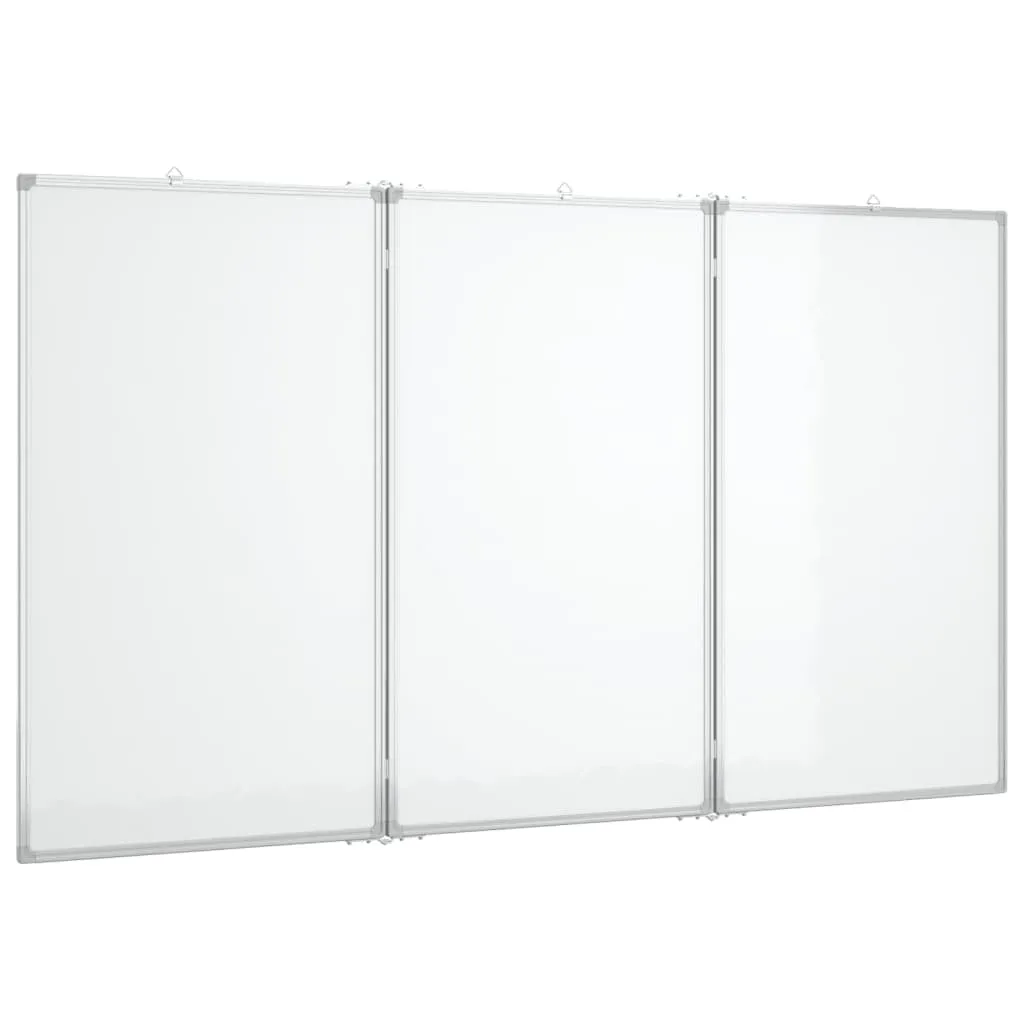 Magnetic Whiteboard Foldable 180x100x1.7 cm Aluminium