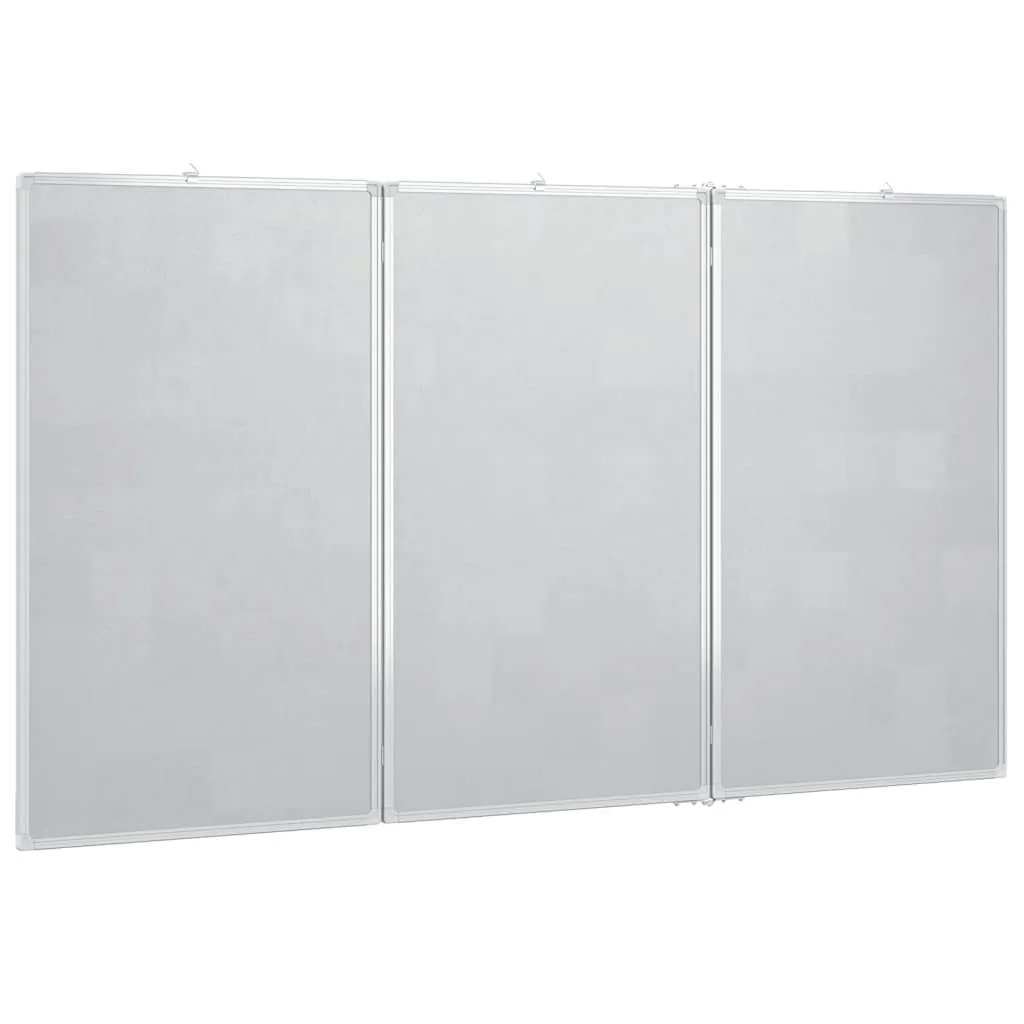 Magnetic Whiteboard Foldable 180x100x1.7 cm Aluminium