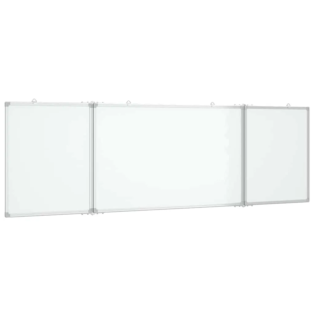Magnetic Whiteboard Foldable 200x60x1.7 cm Aluminium