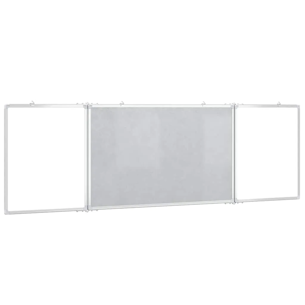 Magnetic Whiteboard Foldable 200x60x1.7 cm Aluminium