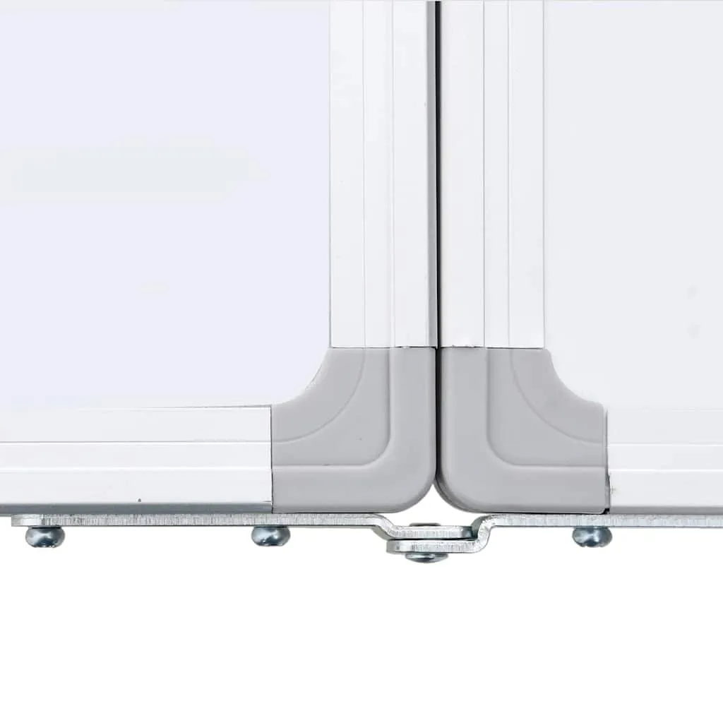 Magnetic Whiteboard Foldable 200x60x1.7 cm Aluminium