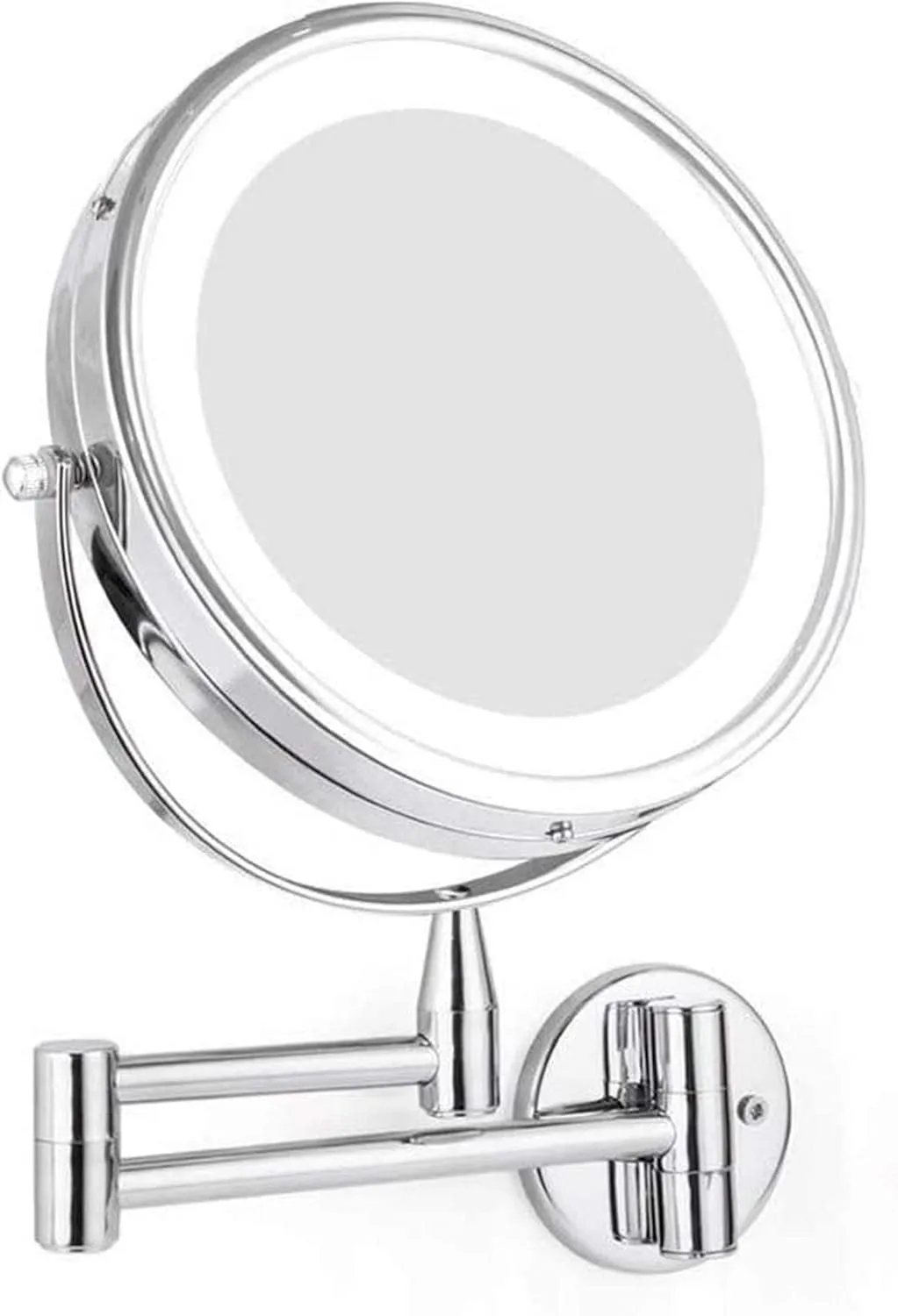 Makeup Mirror Makeup Mirror with Extendable LED 8 Inch 5X Magnifying Bathroom Wall Mounted Mirror Mural Light Vanity Makeup Bath Cosmetic Smart Mirrors