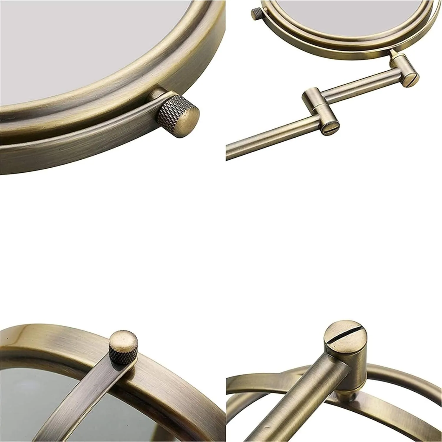 Makeup Mirror Shaving Mirror Bathroom Folding 360°Swivel Cosmetic Vanity Mirror Shaving in Bedroom or Bathroom/Black/5X