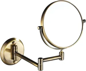 Makeup Mirror Shaving Mirror Bathroom Folding 360°Swivel Cosmetic Vanity Mirror Shaving in Bedroom or Bathroom/Black/5X