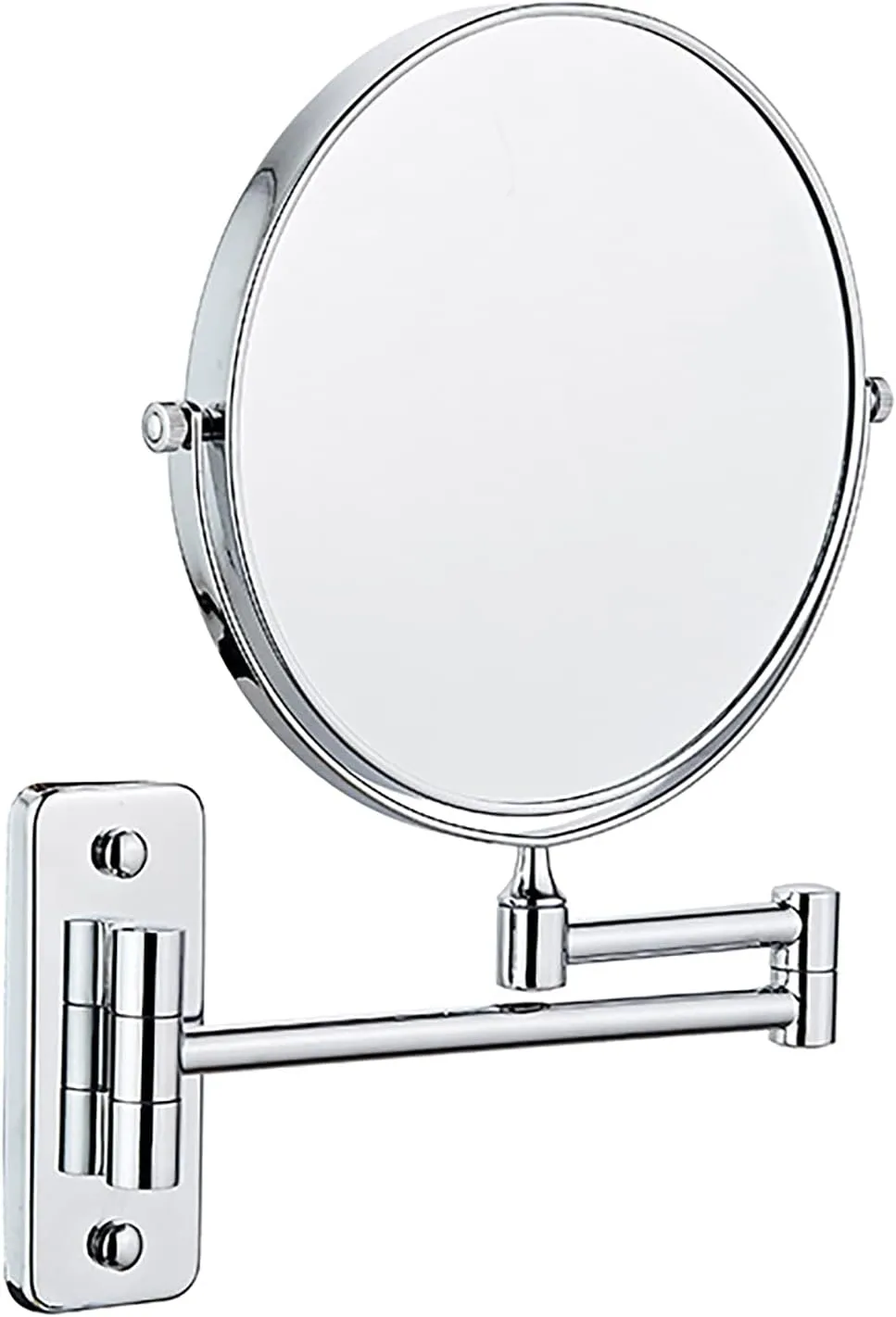 Makeup Mirror, Wall Mount Makeup Mirror with 7X Magnification, 8inch Double Sided 360° Swivel Vanity Mirror Plug Powered for Bedroom or Bathroom,Zirconium Gold