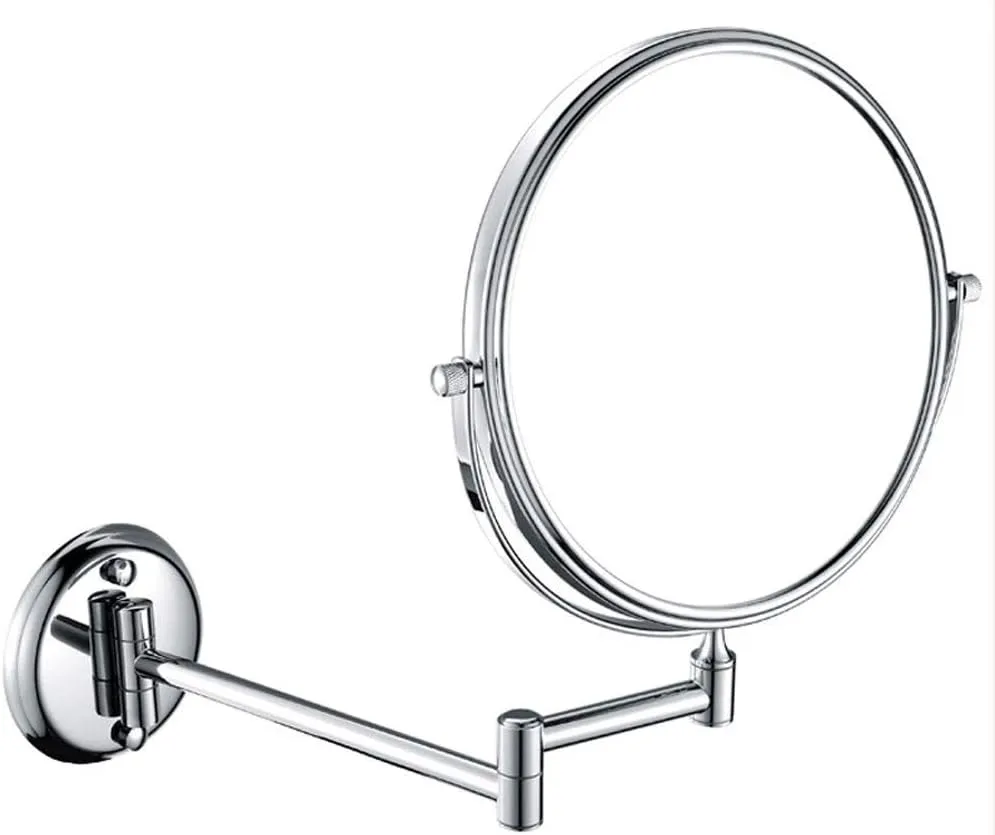 Makeup Mirror Wall Mounted 10X Magnification Bathroom Shaving Mirror Double-Sided Round Magnifying Vanity Swivel Mirror