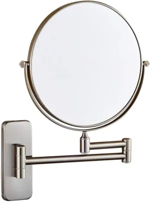 Makeup Mirrors Wall Mounted Bathroom Double Sided Magnifying Adjustable Extendable Swivel Vanity Mirrors Cosmetic (Color : 6inch, Size : 10X)