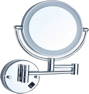 Makeup Vanity Mirror with Lights,Two-Sided Wall Mounted Beauty Mirror 3X Magnification Cosmetic Mirror 360° Swivel Bathroom Mirror Powered by Plug,SIL