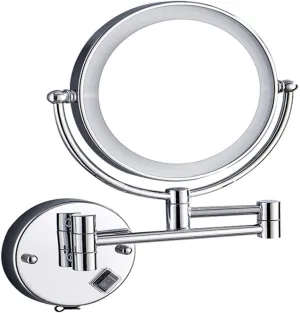 Makeup Vanity Mirror with Lights,Two-Sided Wall Mounted Beauty Mirror 3X Magnification Cosmetic Mirror 360°Swivel Bathroom Mirror Powered by Plug,Gold
