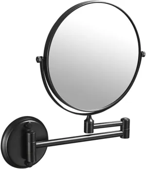 Makeup Vanity Mirror,Two-Sided Wall Mounted 3X Magnification Bathroom Mirror 360°Swivel Extendable Cosmetic Mirror,Black