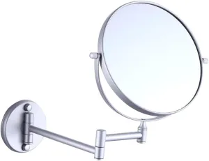 Makeup Vanity Mirror,Two-Sided Wall Mounted Beauty Mirror 3X Magnification Cosmetic Mirror 360°Swivel Extendable Bathroom Mirror,Silver