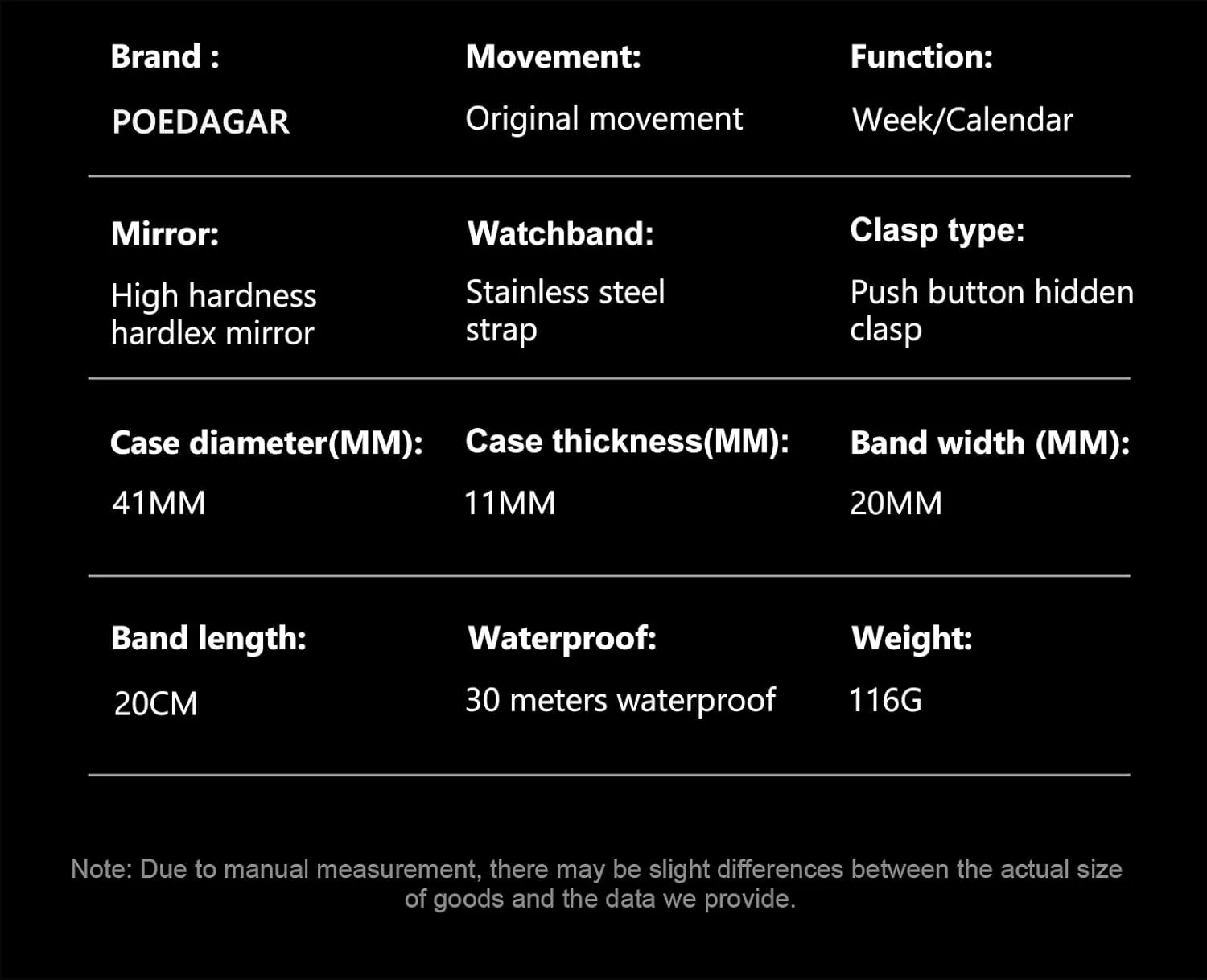 Male Luxury Quartz Wristwatch Waterproof Luminous Business Date Week Watch for Men Stainless Steel Sport Men's Watches