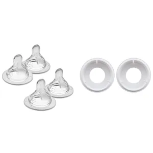MAM Bottle Nipples Mixed Flow Pack with Anti Colic Valve Replacements for MAM Bottles, 4 Pack