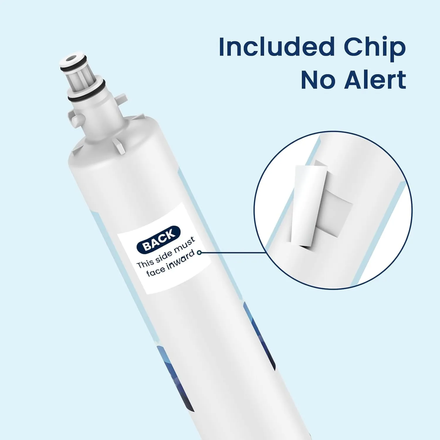 MARRIOTTO Replacement for GE® RPWFE, RPWF (Built-in CHIP) Refrigerator Water Filter, Compatible with GFE28GELDS, PFE28KELDS, PFE28KYNFS, GFD28GELDS, GYE22HMKES, GFE28GYNFS, GFD28GYNFS, Pack of 1