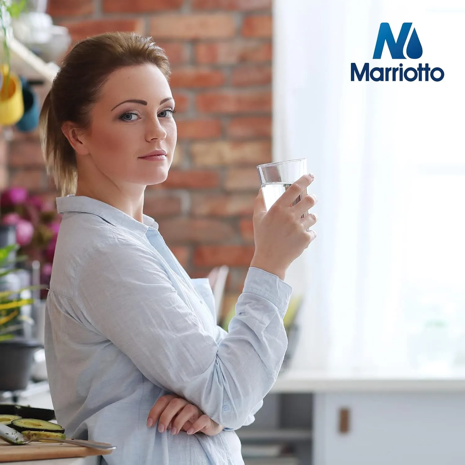 MARRIOTTO Replacement for GE® RPWFE, RPWF (Built-in CHIP) Refrigerator Water Filter, Compatible with GFE28GELDS, PFE28KELDS, PFE28KYNFS, GFD28GELDS, GYE22HMKES, GFE28GYNFS, GFD28GYNFS, Pack of 1