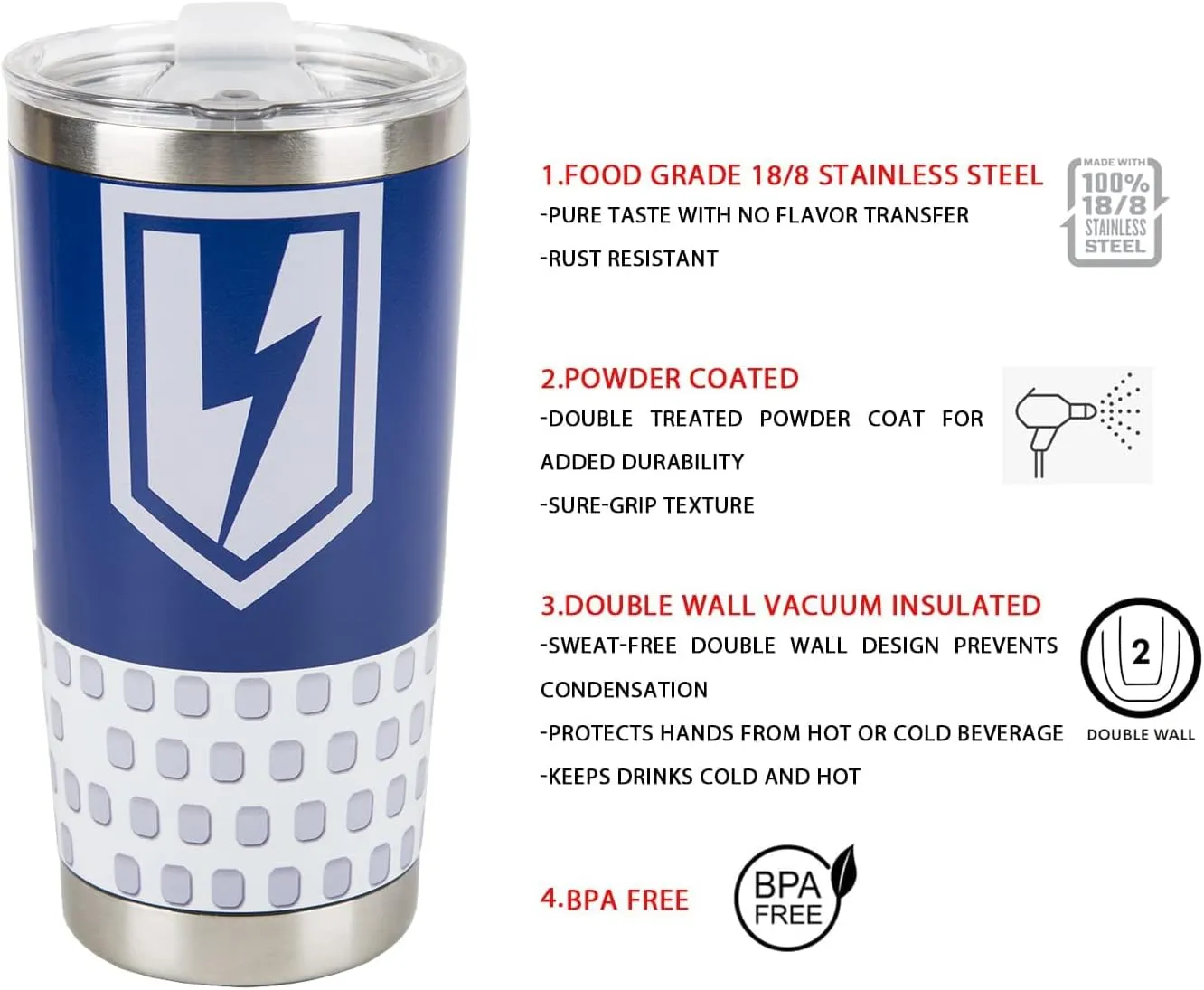 Maxer Shield battery Phoenix kit Water Bottle Stainless Steel Water Bottle 20oz 28oz Keeps Liquids Hot or Cold