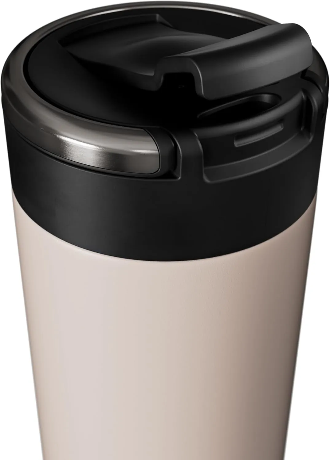Maxi Stainless Steel Water Bottle 26oz - Double wall vacuum insulated | Integrated carry handle | leak proof flip top lid | Lightweight & stylish - Desert Beige