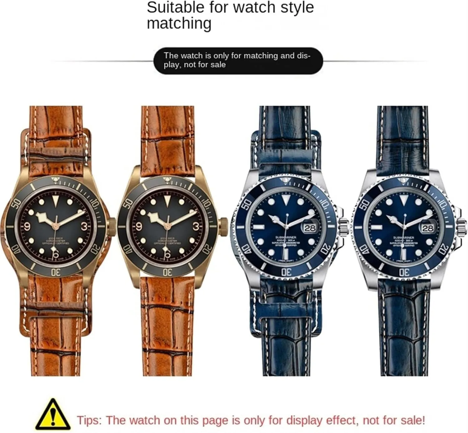 Mens Genuine Leather Watch Strap mat wristwatches Band Handmade Leather Bracelet watchband