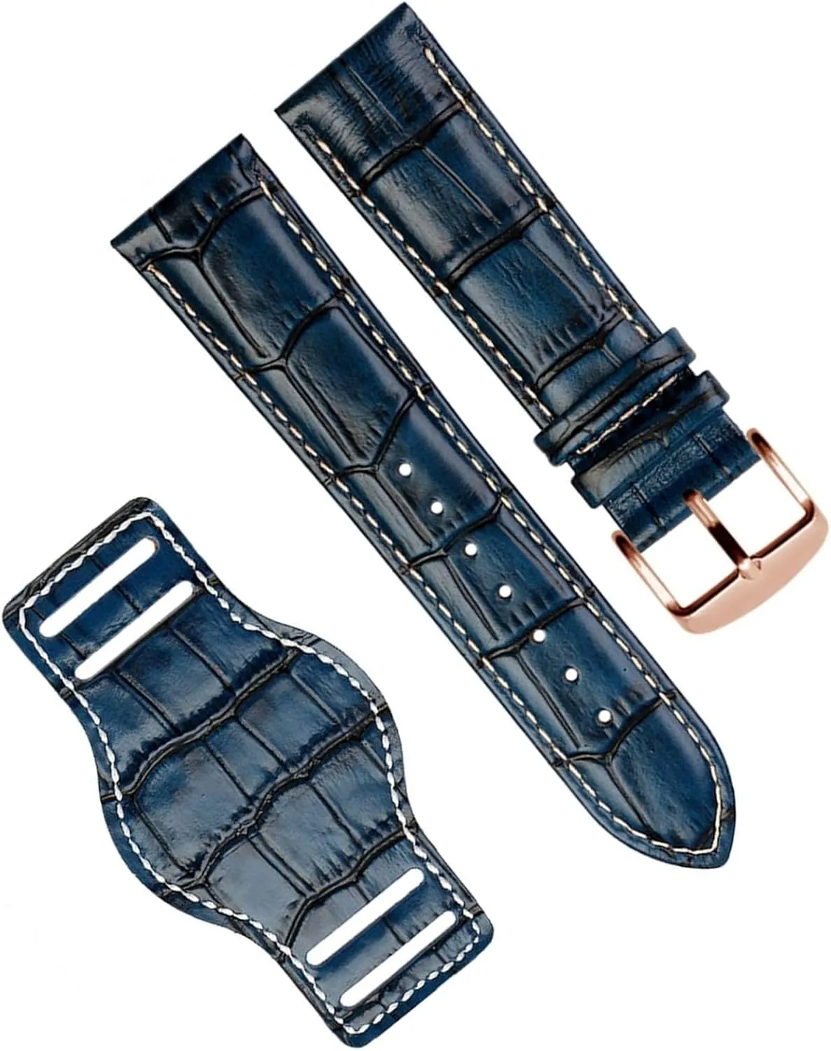 Mens Genuine Leather Watch Strap mat wristwatches Band Handmade Leather Bracelet watchband