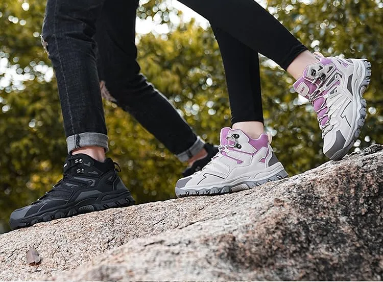 Men's Hiking Boots - Breathable Mesh & TPR Outsole Trail Shoes with EVA Cushion for Outdoor Trekking