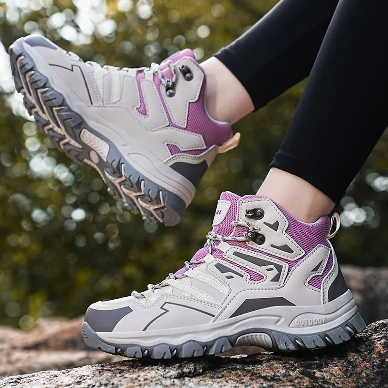 Men's Hiking Boots - Breathable Mesh & TPR Outsole Trail Shoes with EVA Cushion for Outdoor Trekking