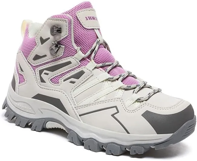 Men's Hiking Boots - Breathable Mesh & TPR Outsole Trail Shoes with EVA Cushion for Outdoor Trekking