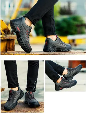 Men's Hiking Shoes Breathable Waterproof Non-Slip Outdoor Lightweight Low Top Ankle Boots Hike Trekking Camping Shoes