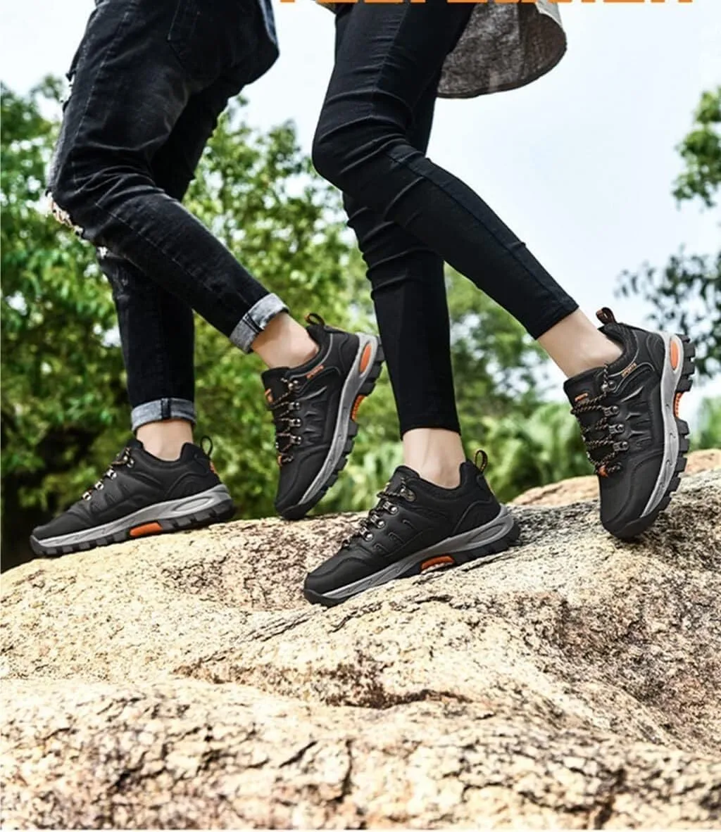 Men's Hiking Shoes Lace Up Waterproof Anti Slip Hiking Boots Outdoor Lightweight Trekking Sneakers Breathable Comfortable Outdoor Sports Shoes for Men