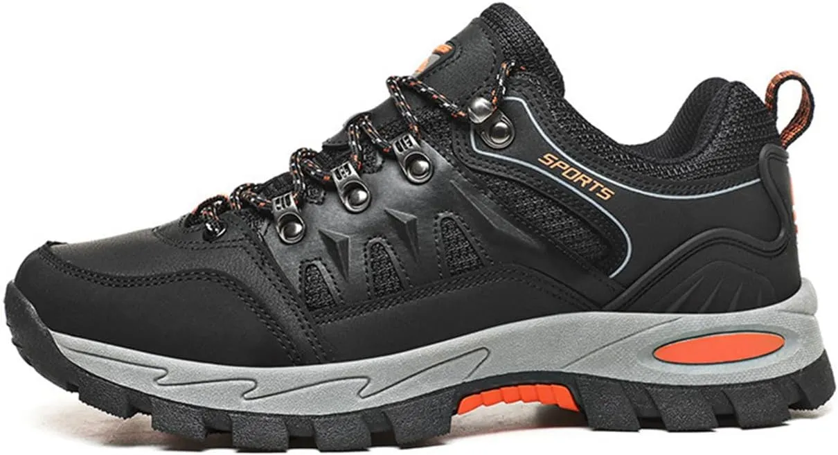 Men's Hiking Shoes Lace Up Waterproof Anti Slip Hiking Boots Outdoor Lightweight Trekking Sneakers Breathable Comfortable Outdoor Sports Shoes for Men