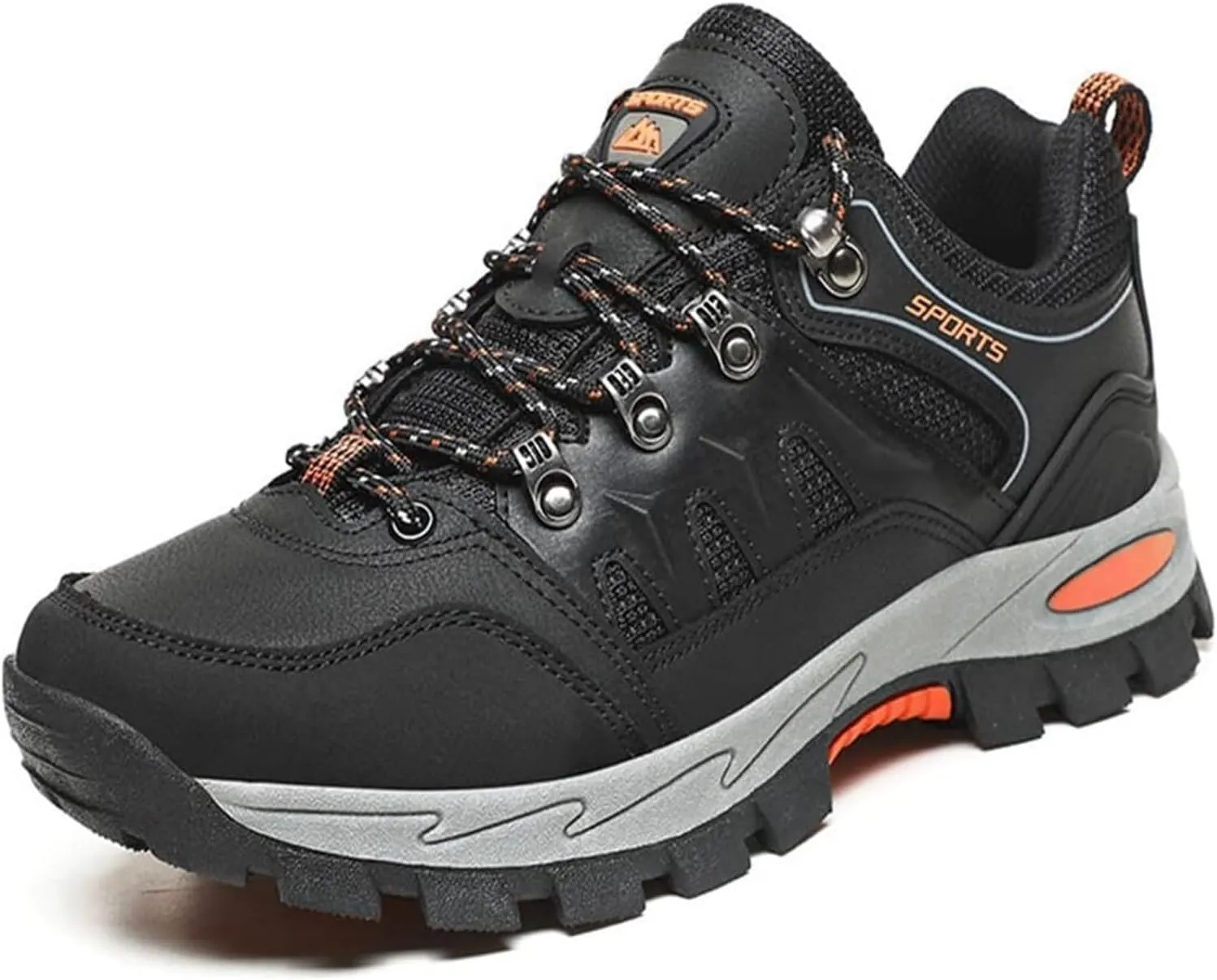 Men's Hiking Shoes Lace Up Waterproof Anti Slip Hiking Boots Outdoor Lightweight Trekking Sneakers Breathable Comfortable Outdoor Sports Shoes for Men