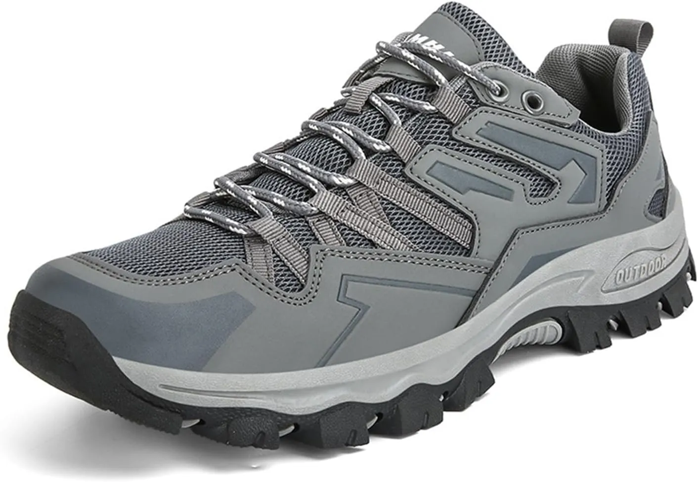 Men's Outdoor Lace-Up Hiking Shoes Fashion Comfortable Sports Shoes Breathable Trekking Sneakers Work Shoes Arch Support Trail Running Shoes
