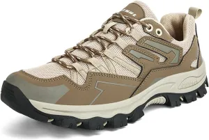 Men's Outdoor Lace-Up Hiking Shoes Fashion Comfortable Sports Shoes Breathable Trekking Sneakers Work Shoes Arch Support Trail Running Shoes