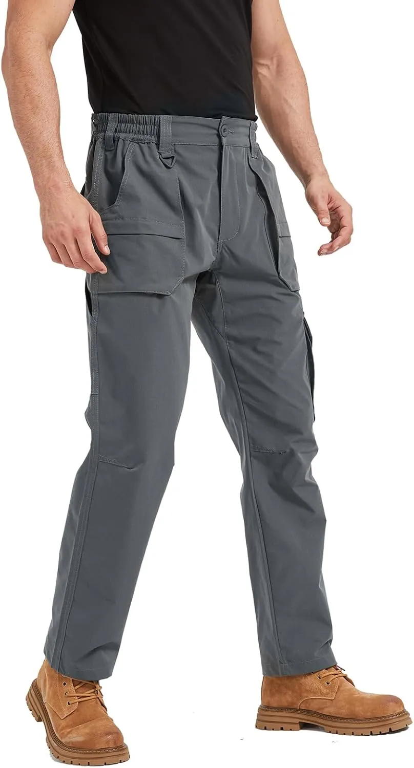 Men's Ripstop Water Resistant Breathable Cargo Tactical Pants Hiking Combat Military Pants with 9 Pockets for Outdoor