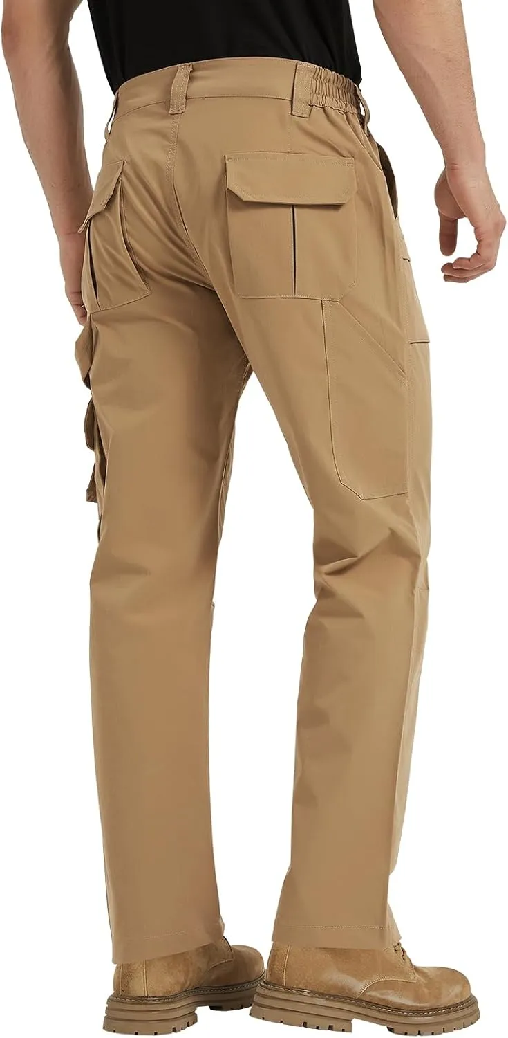 Men's Ripstop Water Resistant Breathable Cargo Tactical Pants Hiking Combat Military Pants with 9 Pockets for Outdoor
