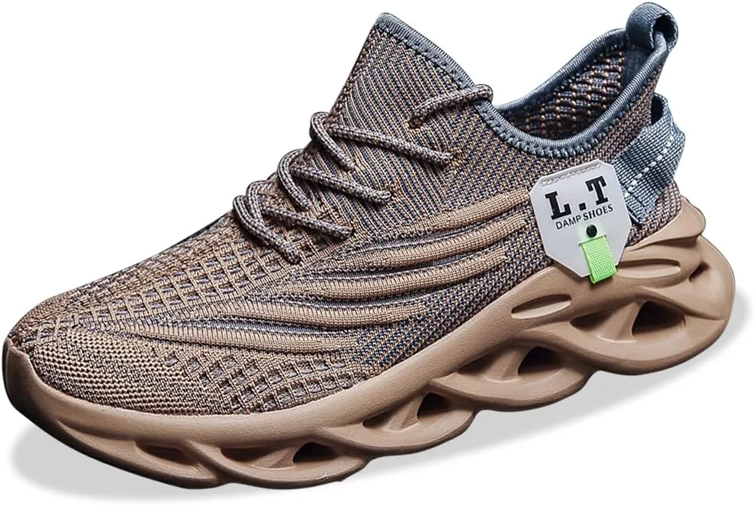 Mens Slip on Walking Running Shoes Non Slip Sneakers Work Sport Athletic Gym Sports Casual Fashion Lightweight Breathable