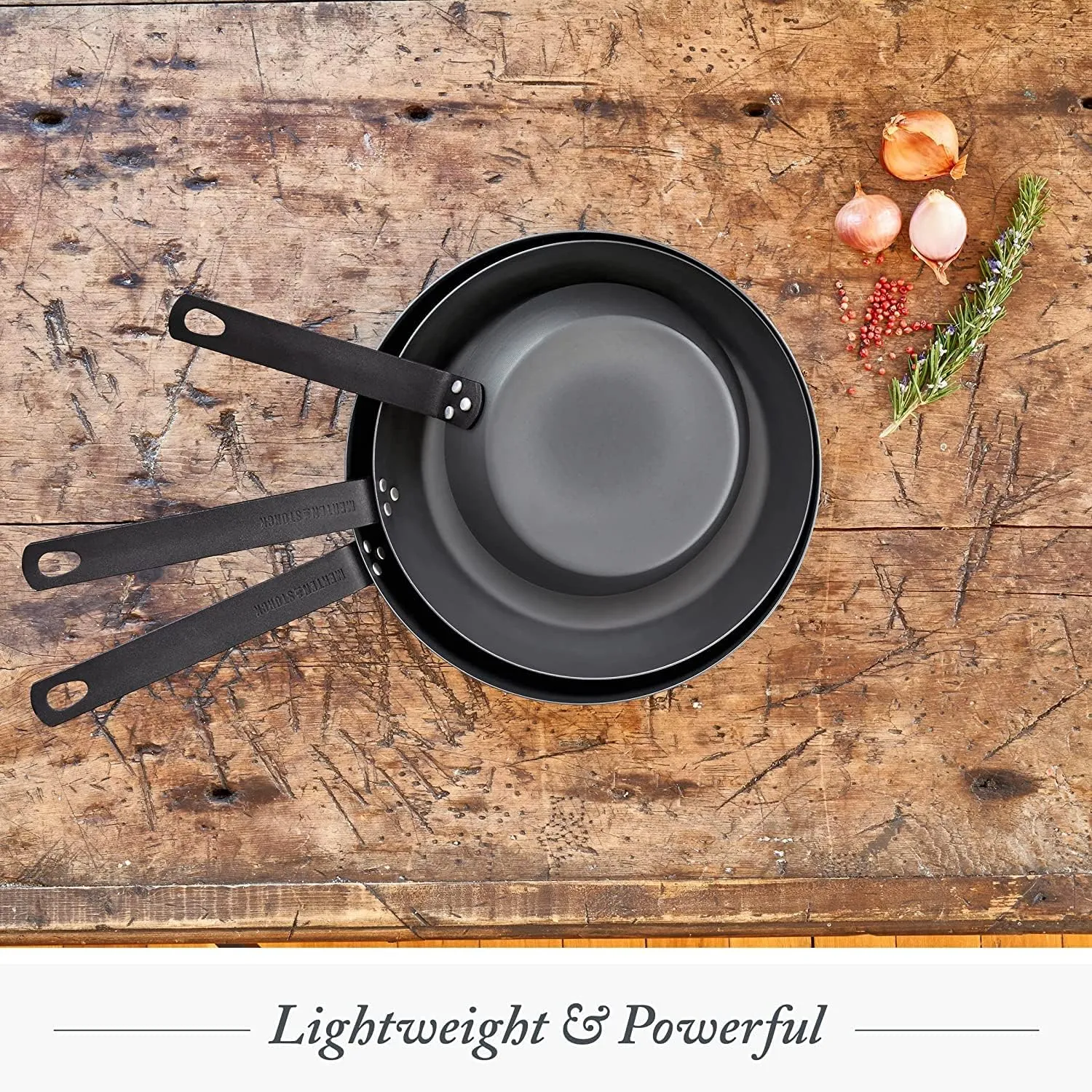 Merten & Storck Pre-Seasoned Carbon Steel 8" Frying Pan Skillet, Fast Heating, Naturally Nonstick, Induction & Oven Safe, High-Heat & Open Flame Compatible, Perfect for Searing Grilling & Camping