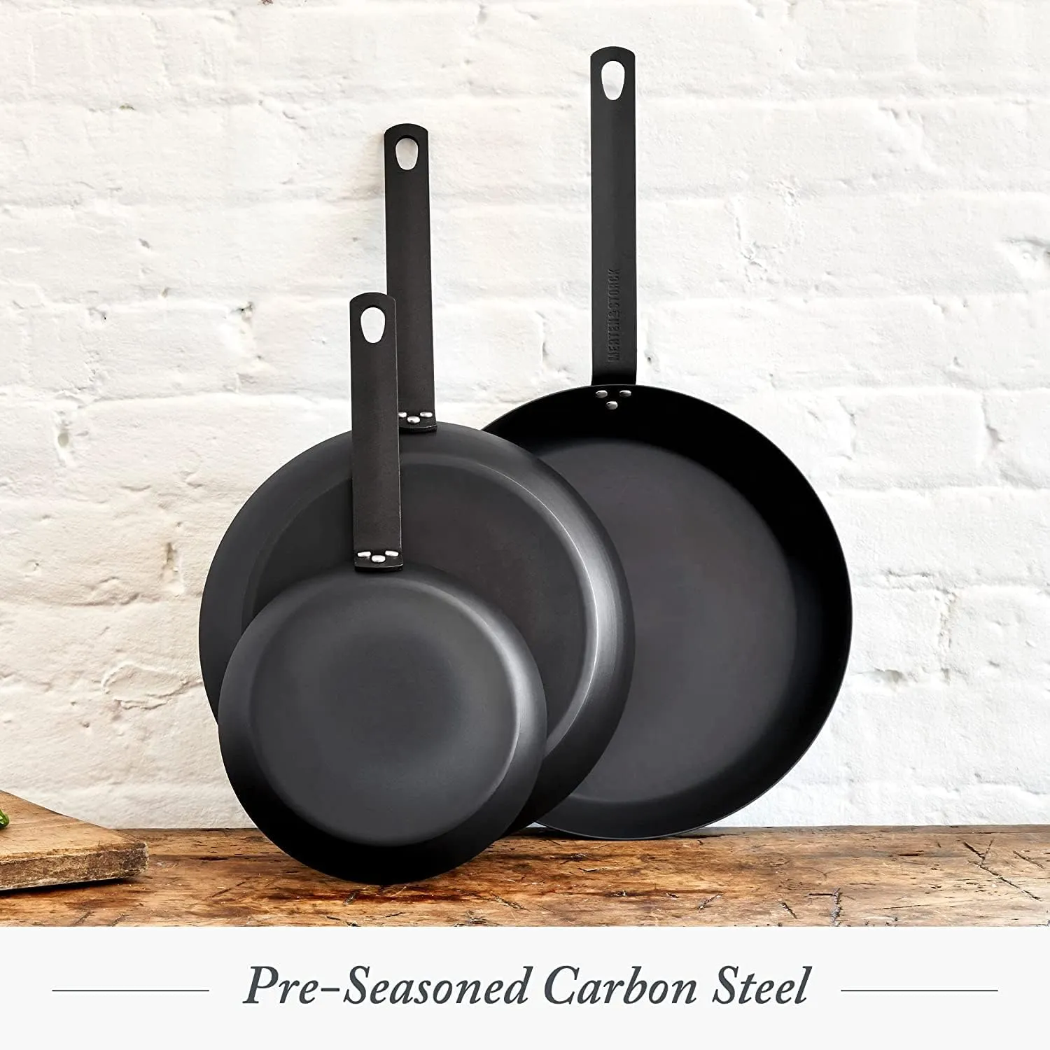 Merten & Storck Pre-Seasoned Carbon Steel 8" Frying Pan Skillet, Fast Heating, Naturally Nonstick, Induction & Oven Safe, High-Heat & Open Flame Compatible, Perfect for Searing Grilling & Camping